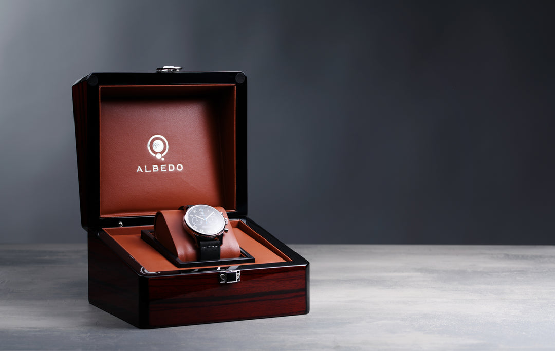 Albedo 1901 Wooden Presentation Box – Premium Watch Packaging Display